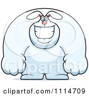 Clipart Happy Buff Rabbit Smiling Royalty Free Vector Illustration
