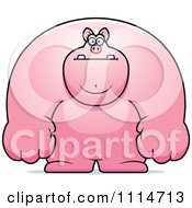 Clipart Buff Pig Royalty Free Vector Illustration