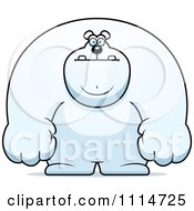 Clipart Buff Polar Bear Royalty Free Vector Illustration by Cory Thoman