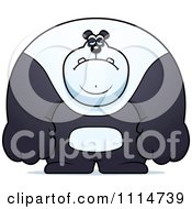 Clipart Depressed Buff Panda Royalty Free Vector Illustration