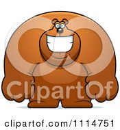 Clipart Happy Buff Bear Smiling Royalty Free Vector Illustration