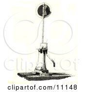 Train Switch Stand Clipart Illustration