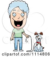 Poster, Art Print Of Happy Senior Woman Ready To Walk Her Dog