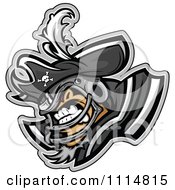 Poster, Art Print Of Competitive Pirate Football Player Mascot With Shoulder Pads