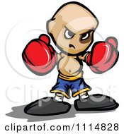 Poster, Art Print Of Tough Boxer Boy In Red Gloves