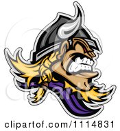 Poster, Art Print Of Aggressive Viking Profile Mascot