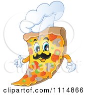 Italian Chef Pizza Slice With A Hat