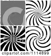 Poster, Art Print Of Black And White Swirl Backgrounds