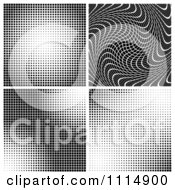 Clipart Black And White Tile Texture Backgrounds Royalty Free Vector Illustration