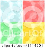Poster, Art Print Of Seamless Blue Red Green And Yellow Bubble Or Circle Background Patterns