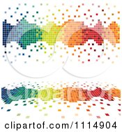 Clipart Colorful Pixel Borders Royalty Free Vector Illustration by dero