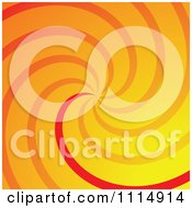 Poster, Art Print Of Retro Orange Swirl Background 2