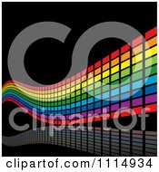 Poster, Art Print Of Rainbow Wave And Reflection Background