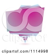 Gradient Pink Origami Paper Banner