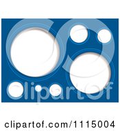 Clipart Blue Background With White Holes Royalty Free Vector Illustration