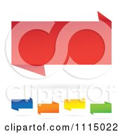 Poster, Art Print Of Colorful 3d Paper Banners With Shadows