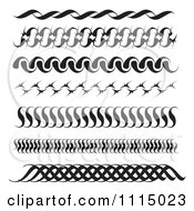 Clipart Black And White Borders Or Band Tattoo Designs Royalty Free Vector Illustration by Arena Creative