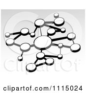 Clipart Network Or Infographic Diagram With Connected Circles Royalty Free Vector Illustration
