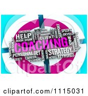 Clipart 3d Coaching Word Collage On A Target Royalty Free CGI Illustration by MacX