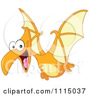 Poster, Art Print Of Cute Pterodactyl Flying