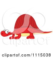 Cute Red Spinosaurus Smiling