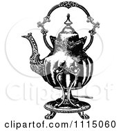 Clipart Vintage Black And White Ornate Tea Pot 4 Royalty Free Vector Illustration by Prawny Vintage
