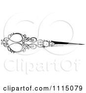Clipart Vintage Black And White Victorian Scissors Royalty Free Vector Illustration by Prawny Vintage #COLLC1115079-0178