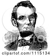 Clipart Historical Black And White Portrait Of Abe Lincoln Royalty Free Vector Illustration