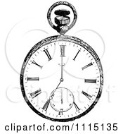 Vintage Black And White Pocket Watch 1
