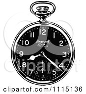 Poster, Art Print Of Vintage Black And White Pocket Watch 2