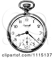 Poster, Art Print Of Vintage Black And White Pocket Watch 3