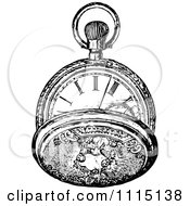 Vintage Black And White Pocket Watch 4