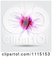 Poster, Art Print Of Abstract Pink And Purple Floral Burst Background