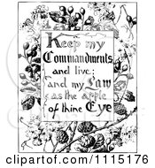 Poster, Art Print Of Vintage Black And White Scripture Verse 1