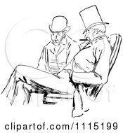 Poster, Art Print Of Vintage Black And White Men Sitting And Talking