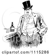 Poster, Art Print Of Vintage Black And White Man At A Bar