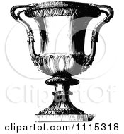 Clipart Vintage Black And White Garden Urn 4 Royalty Free Vector Illustration