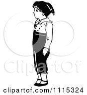 Clipart Vintage Black And White Boy 1 Royalty Free Vector Illustration