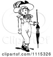 Clipart Vintage Black And White Boy 3 Royalty Free Vector Illustration by Prawny Vintage