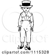 Clipart Vintage Black And White Boy 5 Royalty Free Vector Illustration