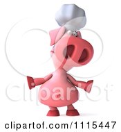 Clipart 3d Chef Pig Shrugging Royalty Free CGI Illustration by Julos