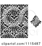 Poster, Art Print Of Damask Design And Black And White Pattern
