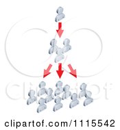 Clipart 3d Silver People Marketing Information To Others Royalty Free Vector Illustration