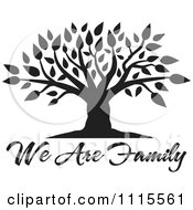 Clipart Black Tree Over We Are Family Text Royalty Free Vector Illustration by Johnny Sajem #COLLC1115561-0090