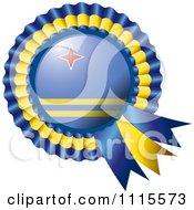 Shiny Aruba Flag Rosette Bowknots Medal Award