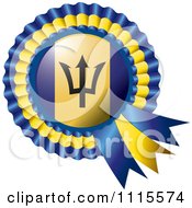 Shiny Barbados Flag Rosette Bowknots Medal Award