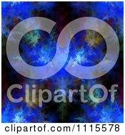Poster, Art Print Of Blue Fractal Burst Background
