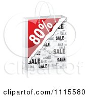Poster, Art Print Of 3d Eighty Percent Sales Shopping Bag