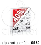 Poster, Art Print Of 3d Forty Percent Sales Shopping Bag
