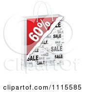 Clipart 3d Sixty Percent Sales Shopping Bag Royalty Free Vector Illustration